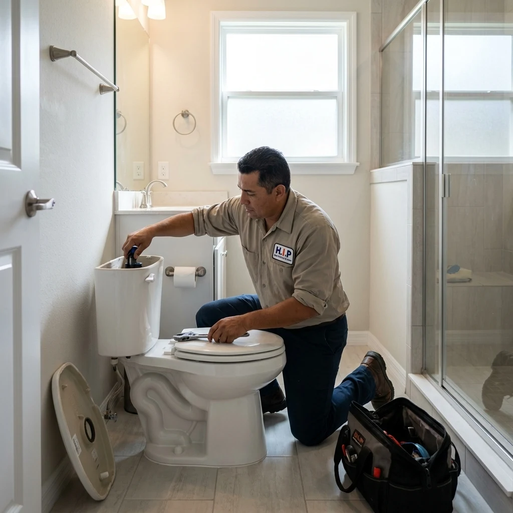 Toilet drain line work at a Lakeland Highlands home